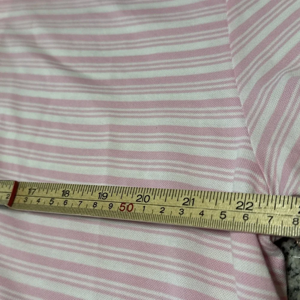 Polo‎ Ralph Lauren Sz XL Pink/ White Striped Golf Pro Fit Polo
